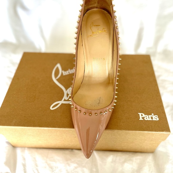 Louboutin Anjalina 100 patent, Nude/light gold, size: 36.5. - Picture 16 of 16